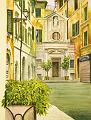 Roma Piazzetta di Santa Maria dei Librari - Acquarello - cm 25 x35 